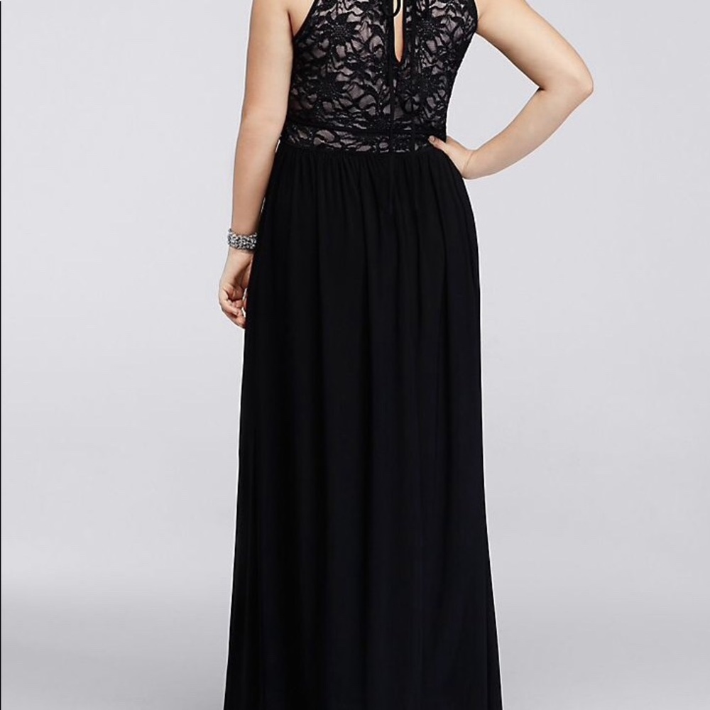 Long black semi-formal dress